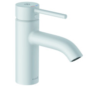 Смеситель для раковины Kludi Bozz 75 мм с донным клапаном Push-Open белый матовый 382665376