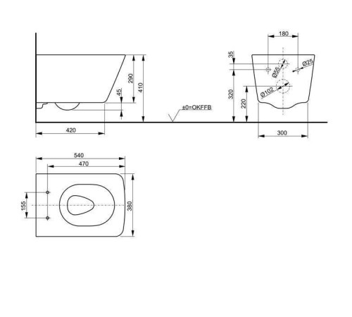Унитаз подвесной безободковый TOTO SP 38x54 см с сиденьем белый CW532Y/TC512G
