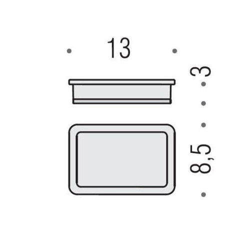 Мыльница настольная Colombo Design Lulu хром матовое стекло B6240.CR-VAN