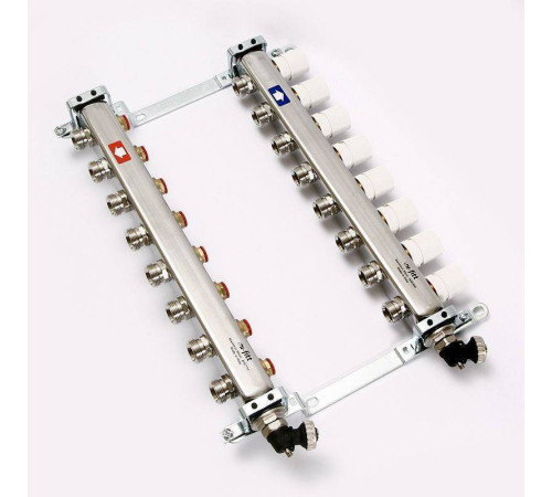 Коллекторная группа из нержавеющей стали Uni-Fitt 315S с регулировочными и термостатическими вентилями 1 x 3/4 EK 8 выходов 451I4308