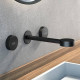 Смеситель для раковины Cisal Slim на 3 отверстия из стены черный матовый SM01351040