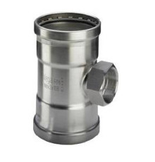 Тройник Viega Sanpress Inox XL 76.1 x 3/4 x 76.1 мм с внутренней резьбой нержавеющая сталь 482862