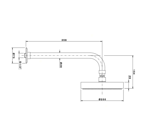Верхний душ Nicolazzi Doccia 20 см хром 5704CR20