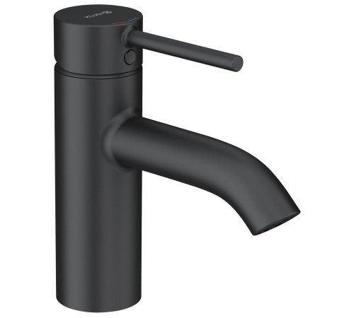 Смеситель для раковины Kludi Bozz 75 мм с донным клапаном Push-Open черный матовый 382663976