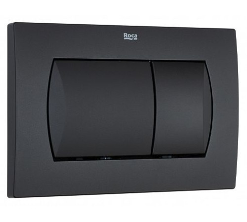 Панель смыва Roca Active 62B 2 режима 255х170х22 мм черный матовый 8901160B6