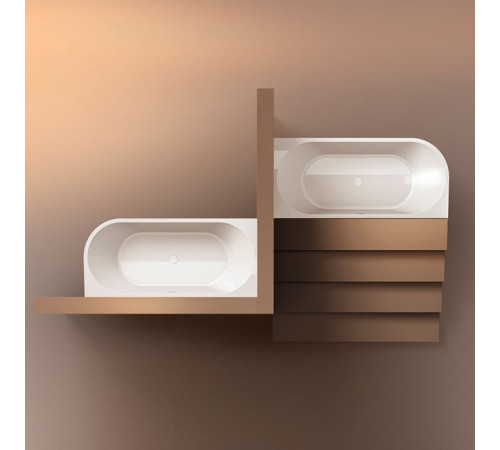 Ванна пристенная Treesse Cora 170x75 см акриловая правая белая V057BL00DX