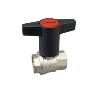 Кран шаровой Oventrop Optibal полнопроходной DN 15 1/2 ВВ удлиненная ручка антрацит 1077104