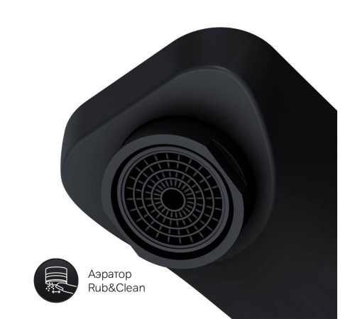 Смеситель для раковины встраиваемый AM.PM Gem матовый черный F90A72222