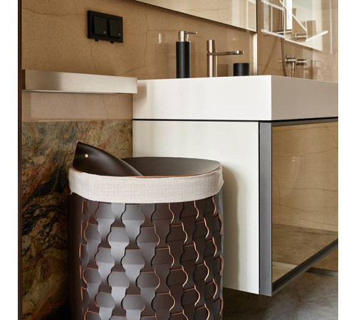 Корзина для белья ADJ Dubai круглая D40xH57 см шоколад/капучино 2057.06/04
