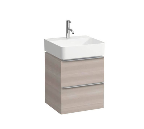 Тумба с раковиной Laufen Space 43.5х38.5х52 см подвесная 2 ящика светлый орех 8.1528.1.000.104.1 / 4.1010.2.160.101.1