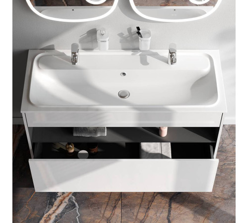 База под раковину AM.PM Func 120 см с нишей и 1 ящиком белый глянец M8FFUX1201WG