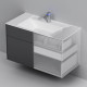 Тумба под раковину подвесная AM.PM Inspire V2.0 100 см 3 ящика графит матовый M50AFHX1003GM