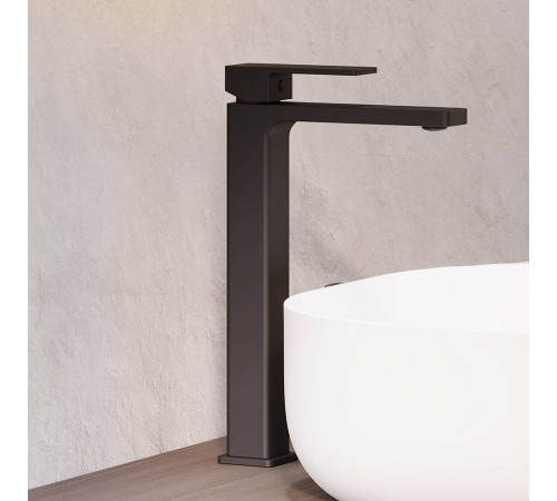 Смеситель для раковины AM.PM Gala высокий излив черный матовый 530250300