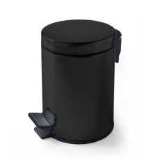 Ведро 5 л 3SC Hotel с педалью и крышкой softclose черный матовый HO65NO