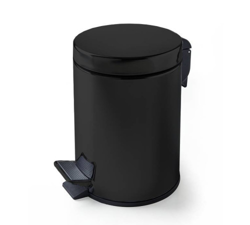 Ведро 5 л 3SC Hotel с педалью и крышкой softclose черный матовый HO65NO