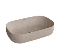 Раковина накладная Kerama Marazzi Magica 64.5х42 см без отверстия бежевый камень MA.wb.65\STB