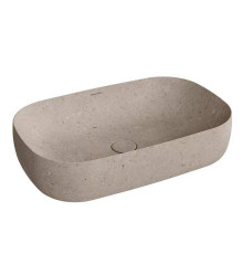 Раковина накладная Kerama Marazzi Magica 64.5х42 см без отверстия бежевый камень MA.wb.65\STB