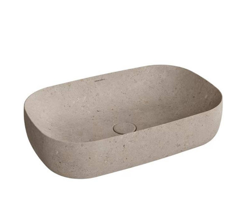 Раковина накладная Kerama Marazzi Magica 64.5х42 см без отверстия бежевый камень MA.wb.65\STB