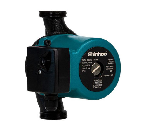 Насос циркуляционный Shinhoo BASIC S 32-8S 180 мм 180 Вт с гайками 71211006