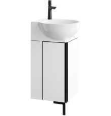 Тумба под умывальник Aqwella Porto угловая 365х840х365 мм белый/черный POR0104WB