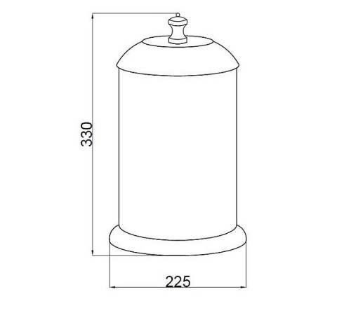 Ведро для мусора Boheme Vogue напольное хром 10138