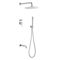 Душевой комплект встраиваемый Boheme Uno верхний душ 30 см хром 464-2-CR