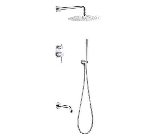 Душевой комплект встраиваемый Boheme Uno верхний душ 30 см хром 464-2-CR
