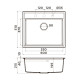 Кухонная мойка Omoikiri Daisen 60-PA Artgranit 60x51 см пастила 4993618