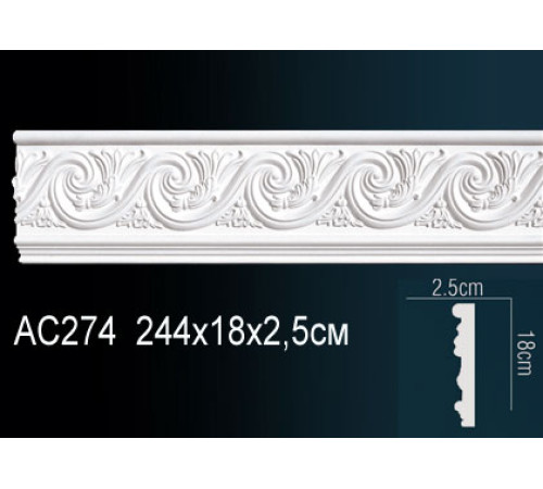 Молдинг для стен Perfect AC274 из полиуретана 2000х40х20 мм AC274