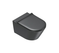 Унитаз подвесной Catalano Zero 55x35 см безободковый черный матовый 0111550022