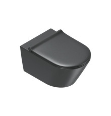 Унитаз подвесной Catalano Zero 55x35 см безободковый черный матовый 0111550022