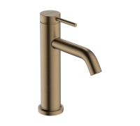 Смеситель для раковины hansgrohe Tecturis S 110 однорычажный со сливным гарнитуром шлифованная бронза 73310140
