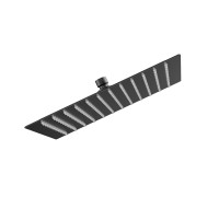 Верхний душ AQUAme 300х300 мм нерж. сталь черный матовый AQM8607MB