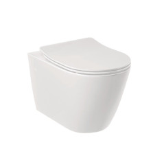 Унитаз подвесной безободковый Kludi Resa 52 см с сиденьем микролифт 23WCSET43