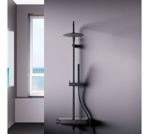 Душевая система Damixa Scandinavian Pure с термостатом черный матовый 936760300