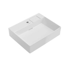 Раковина накладная Kerama Marazzi Logica 60.5х48.5 см 1 отверстие белый глянец LO.wb.60.1