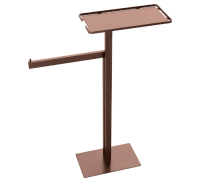 Стойка напольная с полкой и полотенцедержателем Boheme Venturo медь матовая 10952-CB