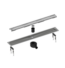 Душевой лоток Timo Drain System 700 мм решетка Lines хром DS230107/00