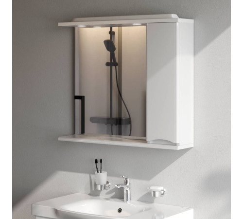 Зеркальный шкаф с подсветкой AM.PM Like 80 см правый белый M80MPR0801WG