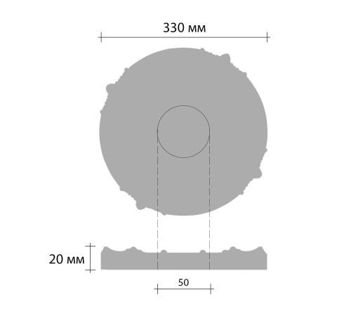 Розетка потолочная DECOMASTER 80214/10 диаметр 330 мм 80214/10