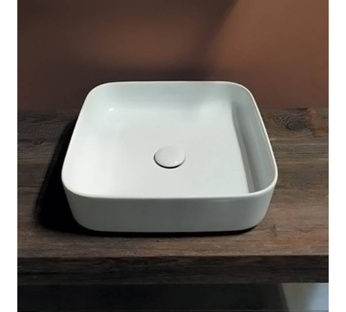 Раковина накладная Kerasan Tribeca 43х43 см без отверстия белый 460101