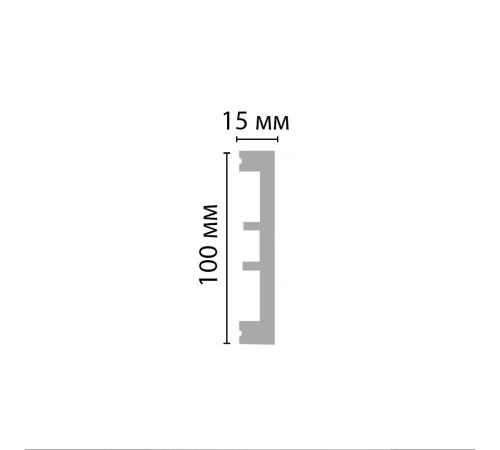 Молдинг гладкий DECOMASTER D163 полистирол 100х15х2000 мм D163 ДМ