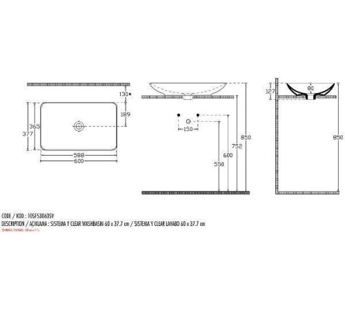Раковина мебельная Allen Brau Fantasy 60 см белый 4.11016.20