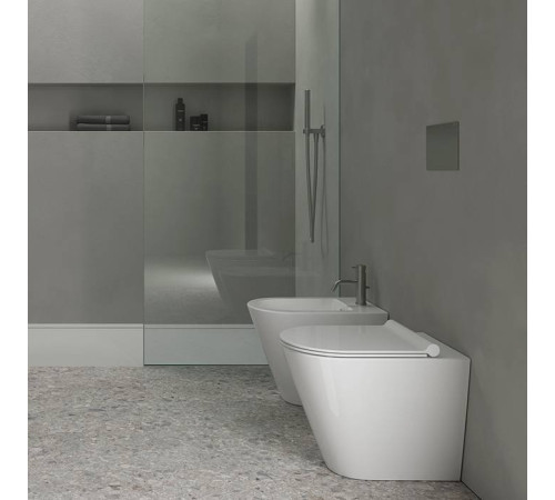 Биде напольное Catalano Zero 55х35 см с 1 отверстием белый глянцевый 0119551001