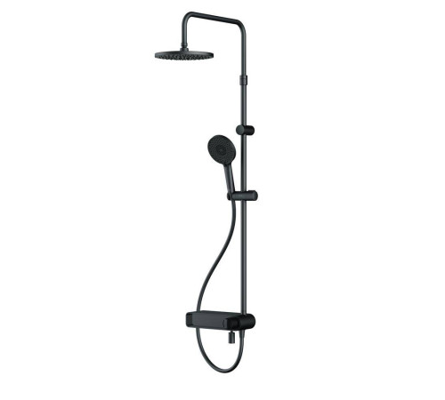 Душевая система AM.PM X-Joy со смесителем-полкой черный матовый F0785A722