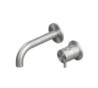 Смеситель для раковины встраиваемый QuadroDesign Source излив 19 см brushed stainless steel 1313.00AS