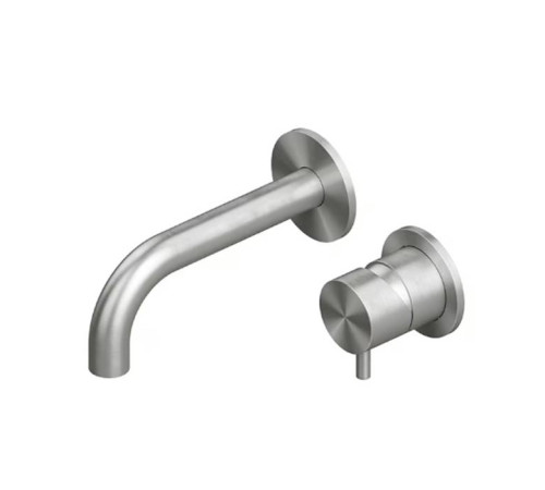 Смеситель для раковины встраиваемый QuadroDesign Source излив 19 см brushed stainless steel 1313.00AS