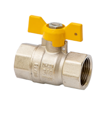 Кран шаровой газовый Högert Technik Premium 3/4 ВВ PN 25 бабочка BV81305