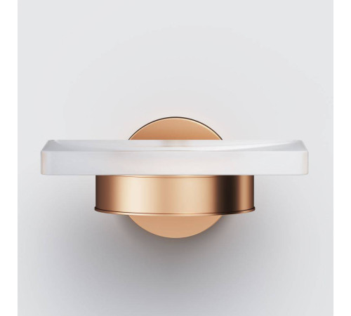 Мыльница стеклянная с настенным держателем AM.PM X-Joy розовое золото A85A34244