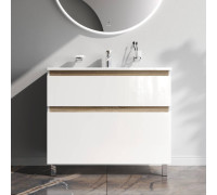 Тумба под раковину напольная AM.PM X-Joy 100 см 2 ящика белый глянец M85AFSX1002WG